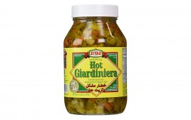Ziyad Premium Hot Giardiniera Mediterranean Marinated Pepper Mix  Glass Jar  907 grams